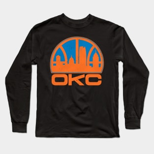 OKC Basketball Skyline Long Sleeve T-Shirt